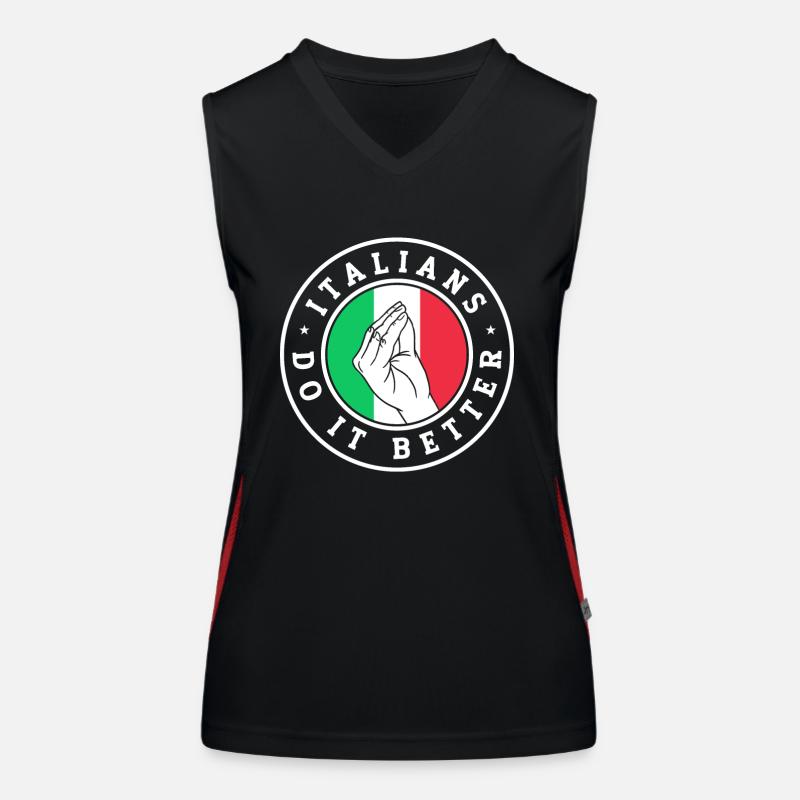 Italian Italy Funny Saying Gift Idea Women's Functional Contrast Tank Top