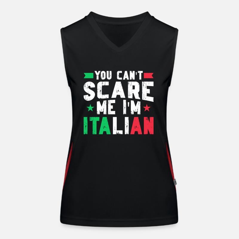 Italiener Italien Lustiger Spruch Geschenkidee Funktionelles Kontrast-Tank Top für Frauen