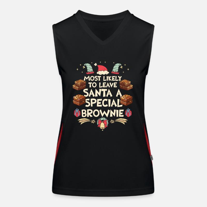 Xmas Christmas Saying Funny Christmas Bakery Women's Functional Contrast Tank Top