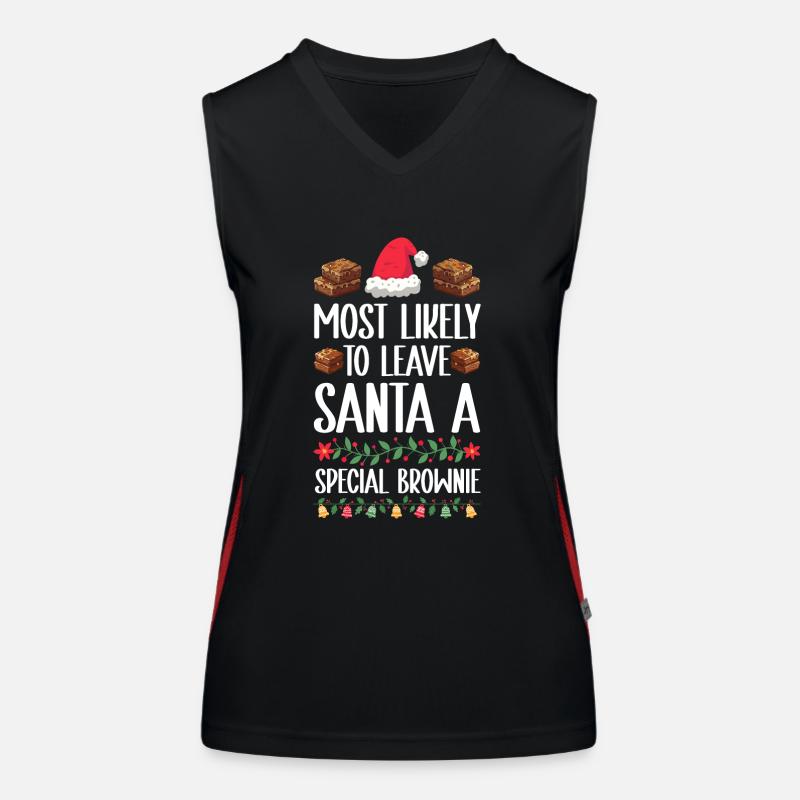 Xmas Christmas Saying Funny Christmas Bakery Women's Functional Contrast Tank Top