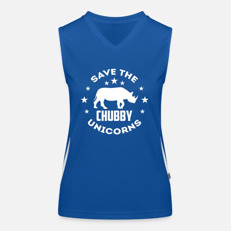 Save the chubby unicorns Women's Functional Contrast Tank Top