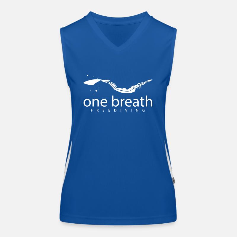 Ein Atemzug Freitauchen T-Shirt & Geschenkidee Funktionelles Kontrast-Tank Top für Frauen