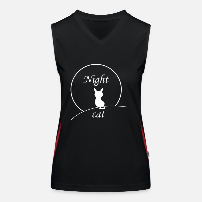 Cat Night Cat Cats cats Women's Functional Contrast Tank Top