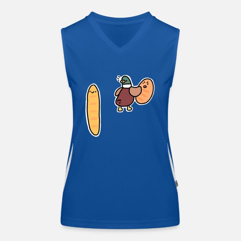 Duck with Bread Meme Women's Functional Contrast Tank Top