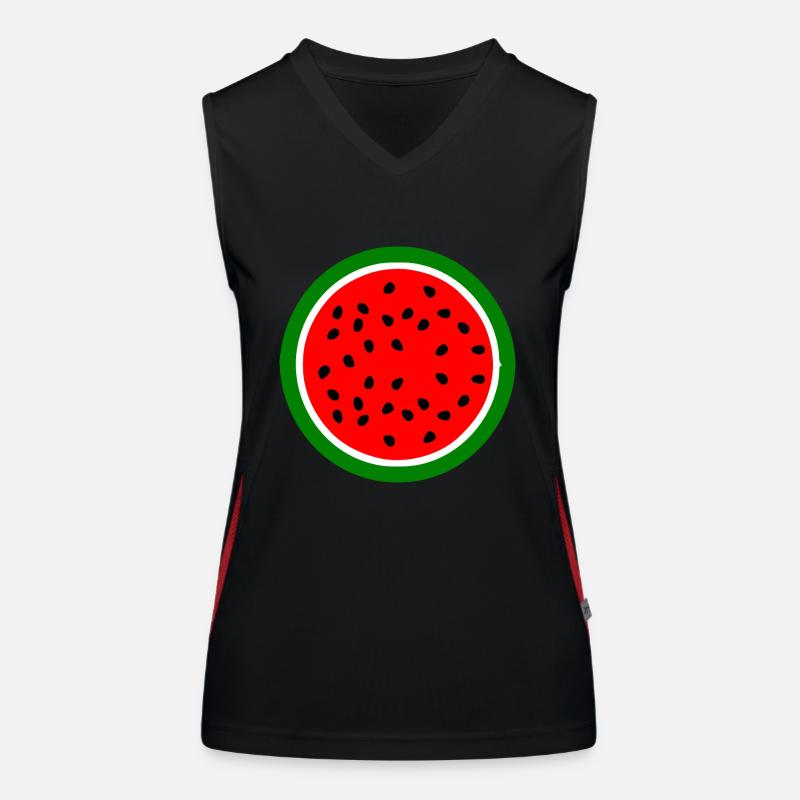 Melon pastèque Débardeur respirant contrasté Femme