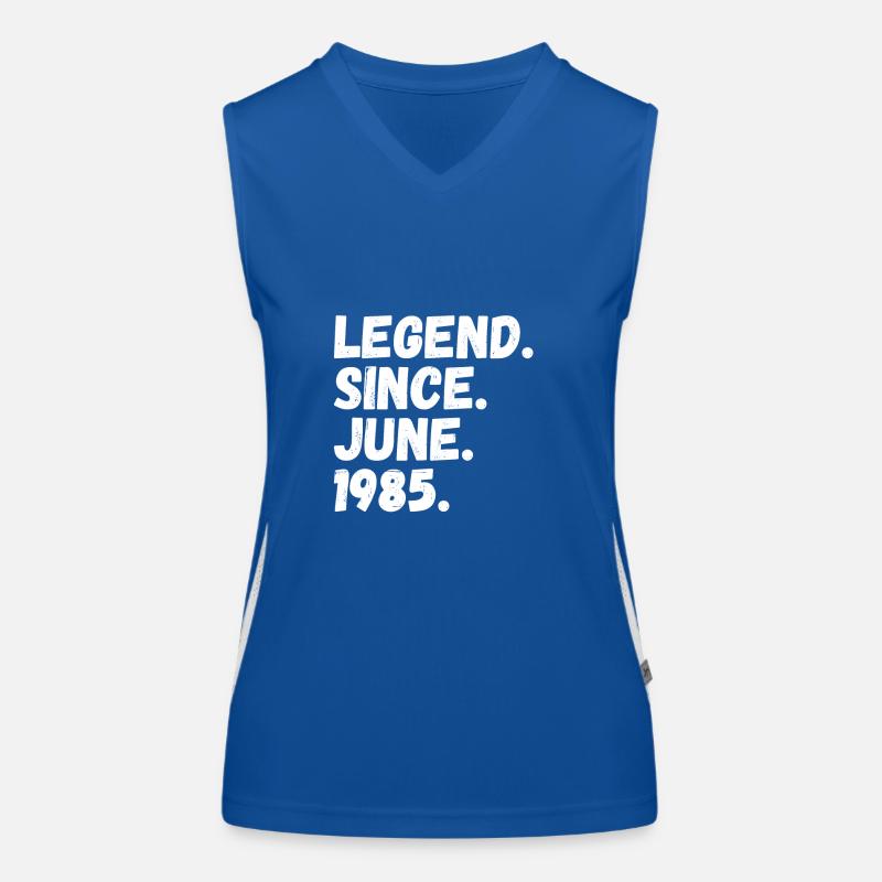 Legende seit Juni 1985 Funktionelles Kontrast-Tank Top für Frauen
