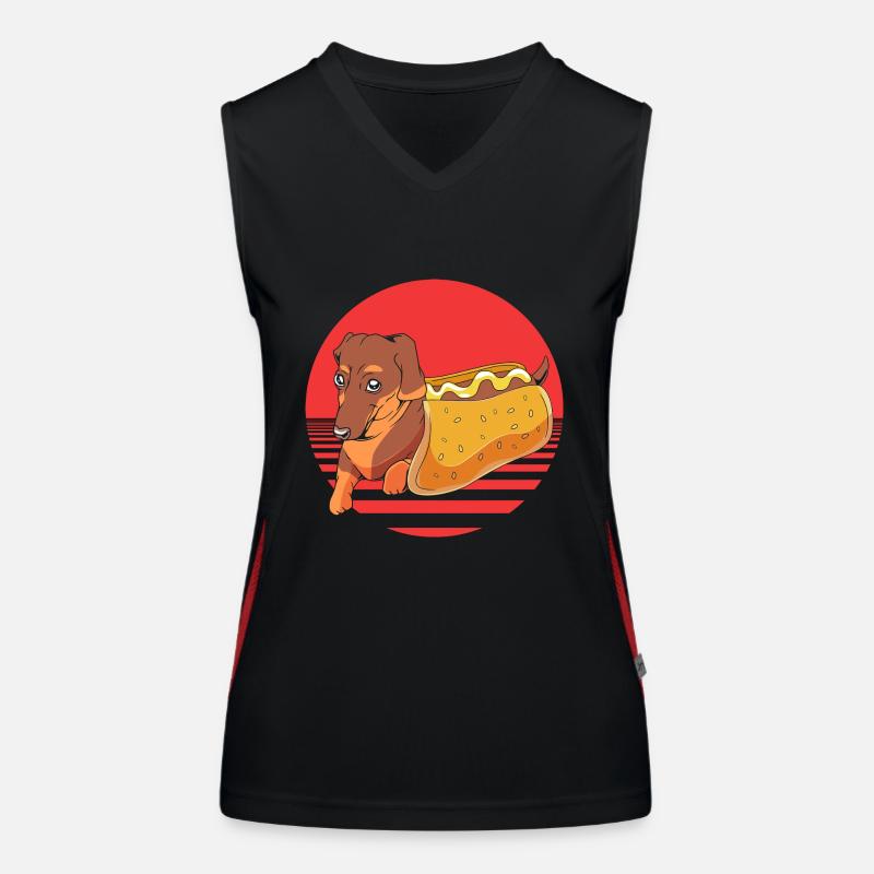 Hot Dog Snack Women's Functional Contrast Tank Top