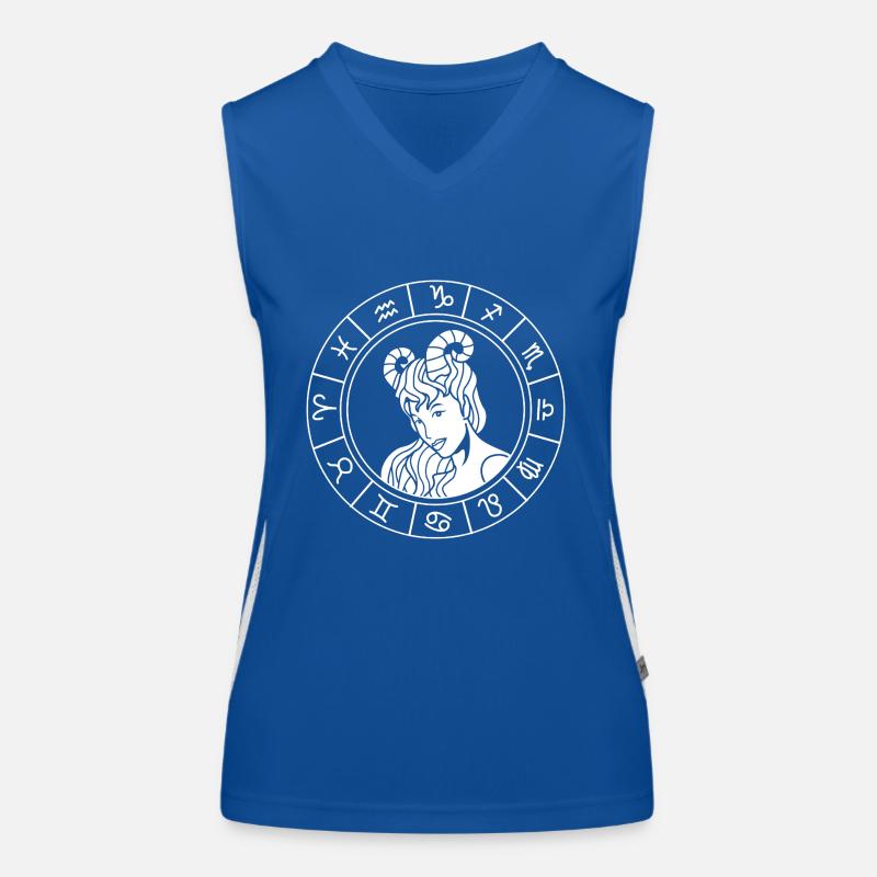 Sternzeichen Widder Funktionelles Kontrast-Tank Top für Frauen