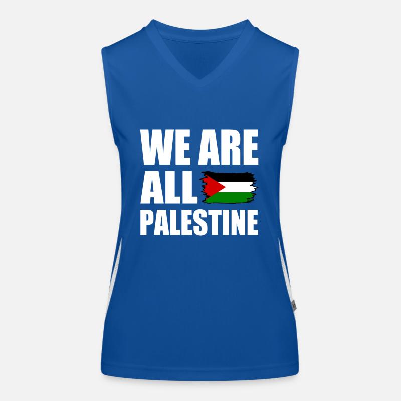 We are all palestine Débardeur respirant contrasté Femme