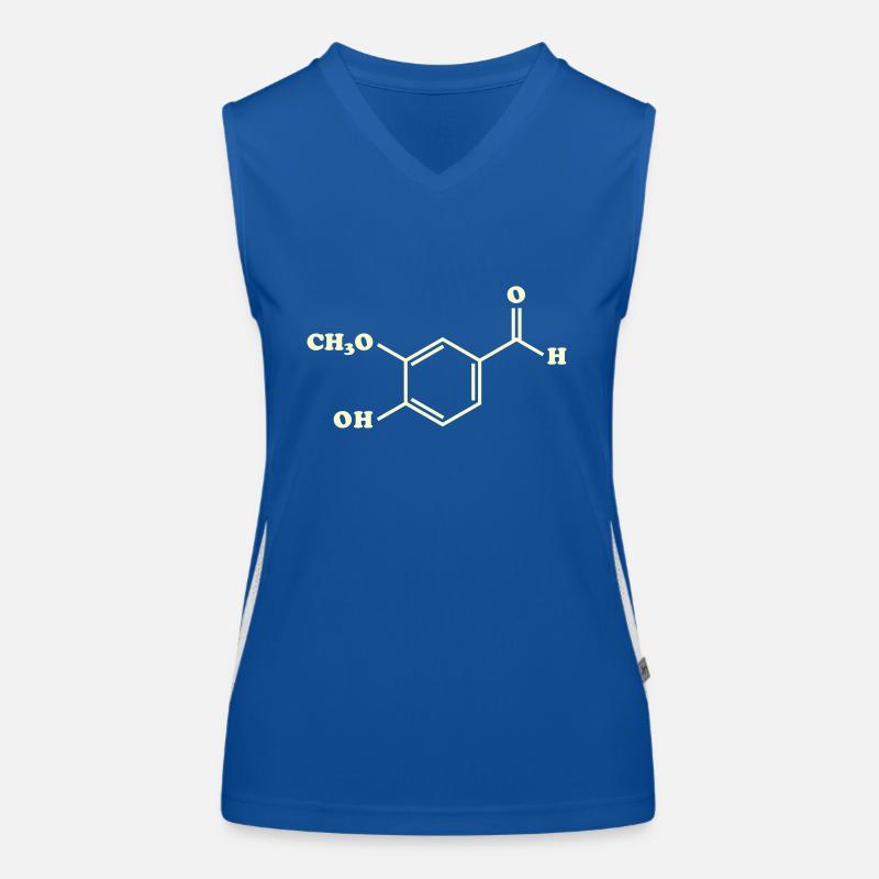 Vanilla Vanillin Molecular Chemical Formula Women's Functional Contrast Tank Top