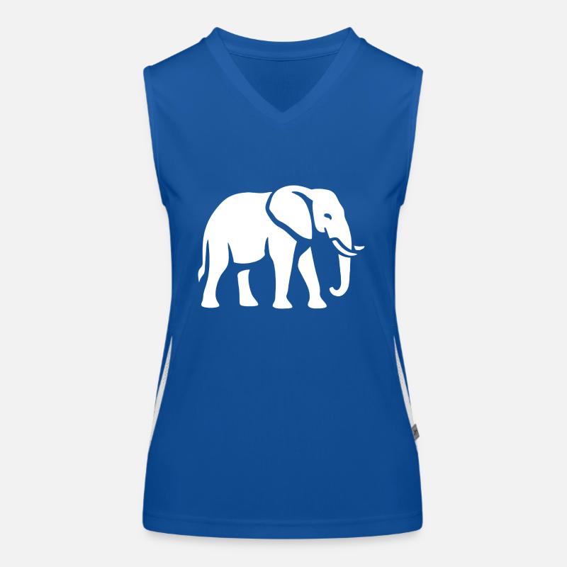 Elefant - Großwild, Stoßzahn, Elfenbein Funktionelles Kontrast-Tank Top für Frauen