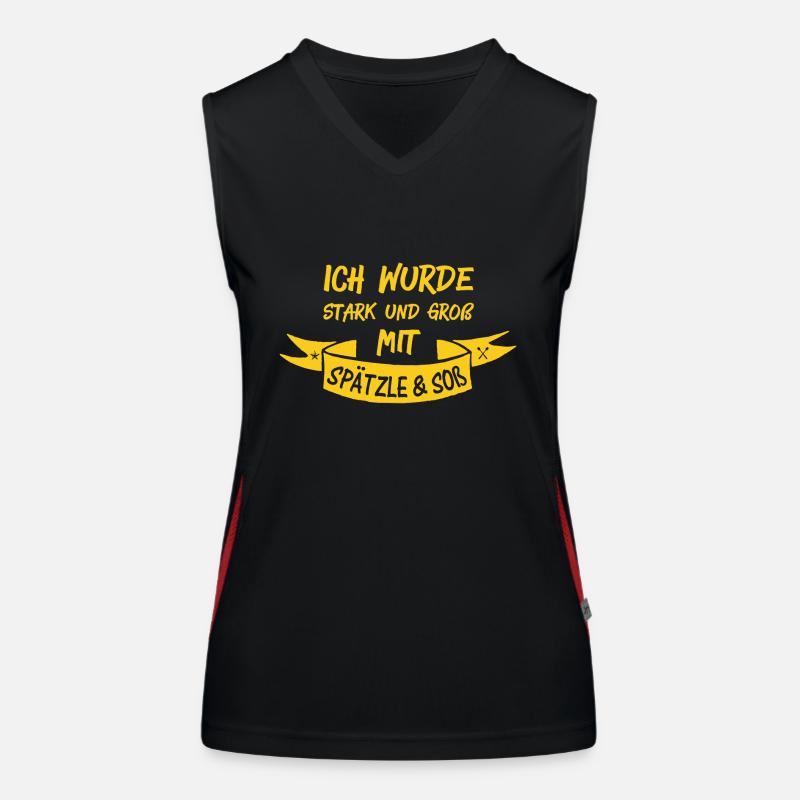 SPÄTZLE & SOß Funktionelles Kontrast-Tank Top für Frauen