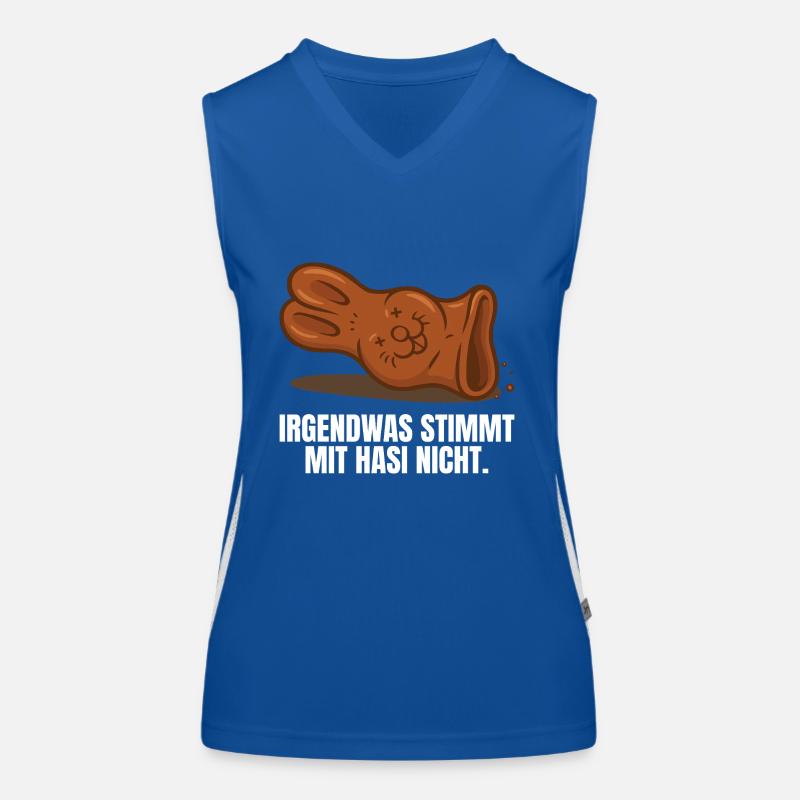 Schokoladenhase Ostern Funktionelles Kontrast-Tank Top für Frauen