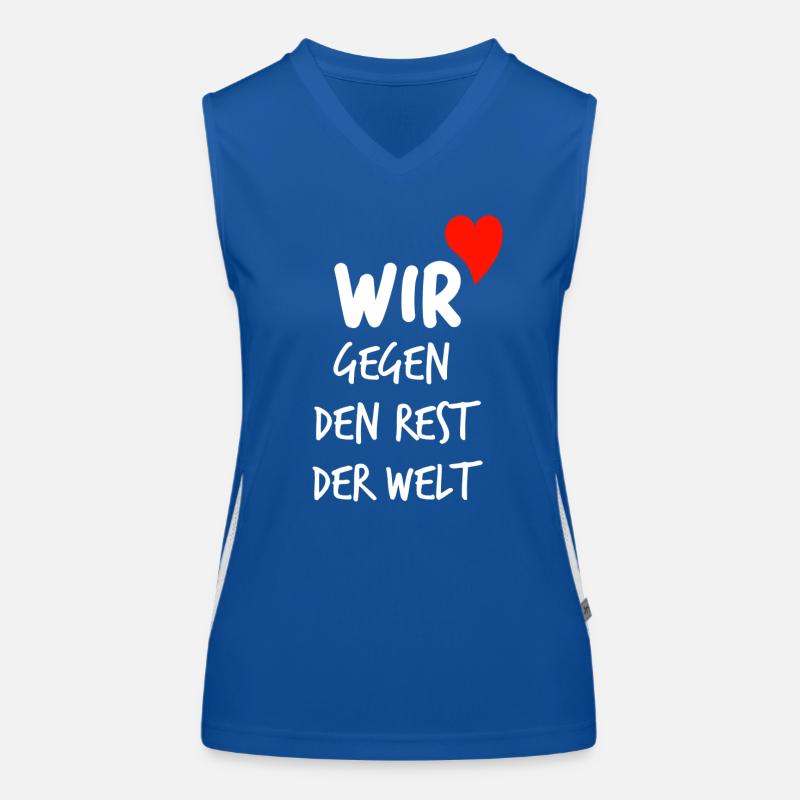 Wir gegen den Rest der Welt Funktionelles Kontrast-Tank Top für Frauen