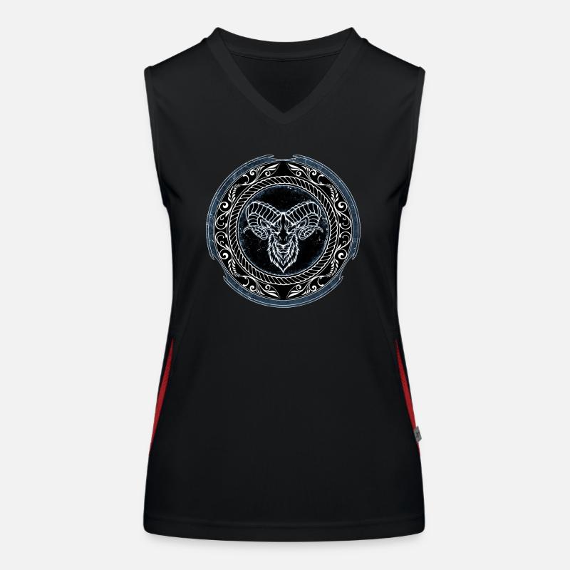 Wikinger Widder Aries Funktionelles Kontrast-Tank Top für Frauen