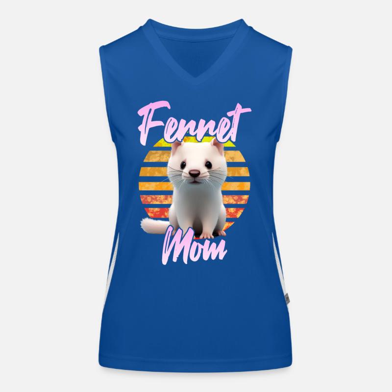 Frettchen Mama Funktionelles Kontrast-Tank Top für Frauen