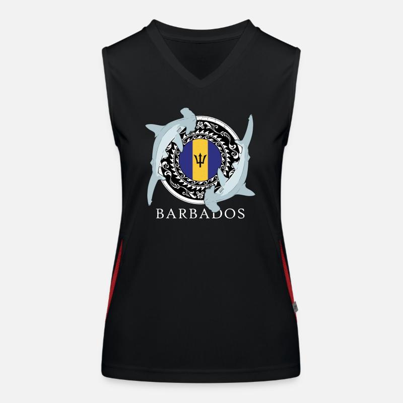 Requin-marteau de la Barbade Débardeur respirant contrasté Femme