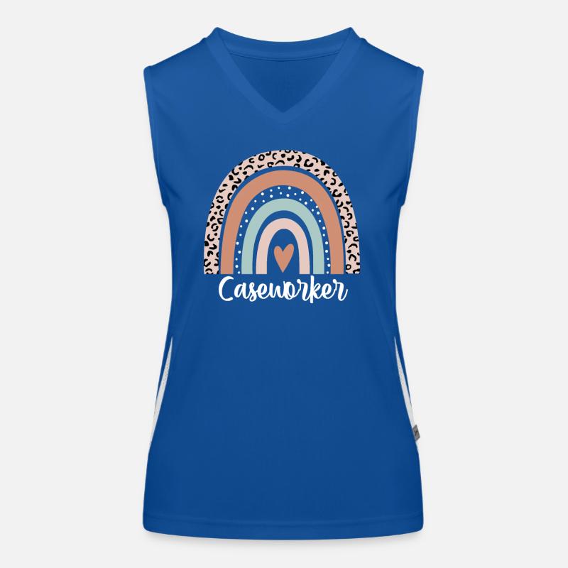 Caseworker Rainbow Leopard Funny Caseworker Women's Functional Contrast Tank Top