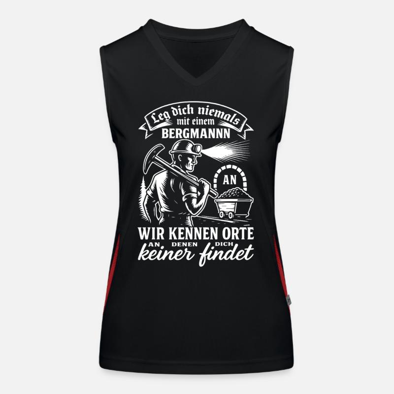 Never mess with a miner Women's Functional Contrast Tank Top