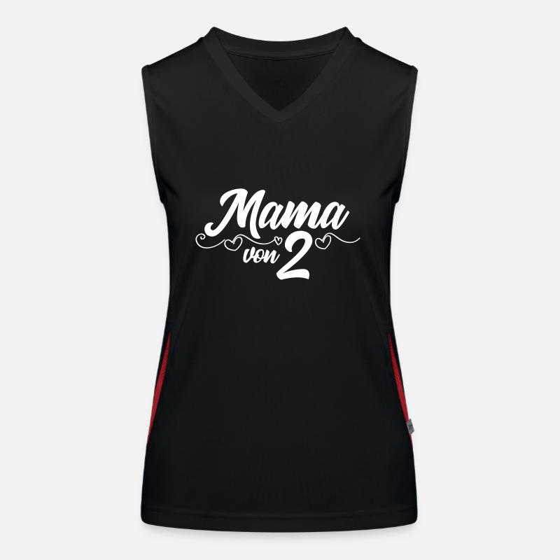 Maman de Deux - Gémeaux Débardeur respirant contrasté Femme