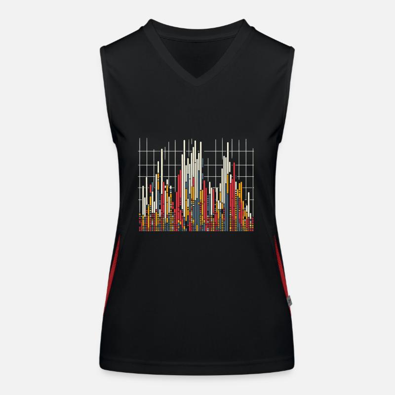 Analyse de données et graphiques - Idée cadeau visuelle Débardeur respirant contrasté Femme