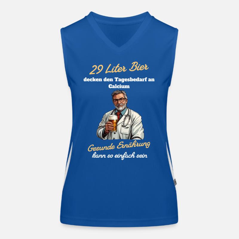 29 Liter Bier - Gesunde Ernährung so einfach Funktionelles Kontrast-Tank Top für Frauen