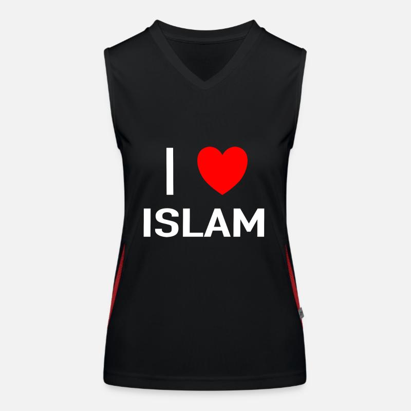 I love islam Women's Functional Contrast Tank Top