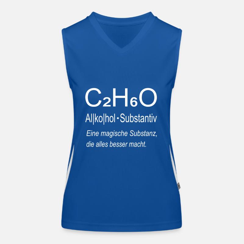 Alkohol Definition Koch Küche Spruch Funktionelles Kontrast-Tank Top für Frauen