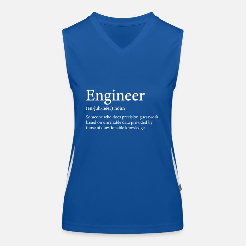 Definition des Begriffs "Ingenieur" Funktionelles Kontrast-Tank Top für Frauen