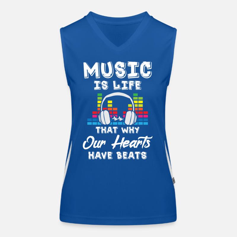 Music is Lifes Funktionelles Kontrast-Tank Top für Frauen