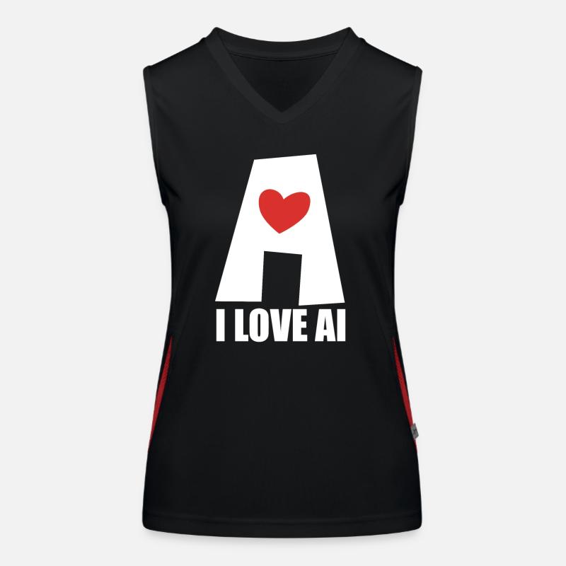 Artificial Intelligence - I love AI - Digital Funktionelles Kontrast-Tank Top für Frauen