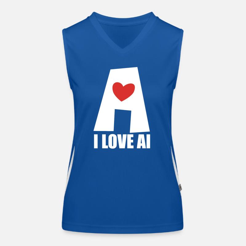 Artificial Intelligence - I love AI - Digital Funktionelles Kontrast-Tank Top für Frauen