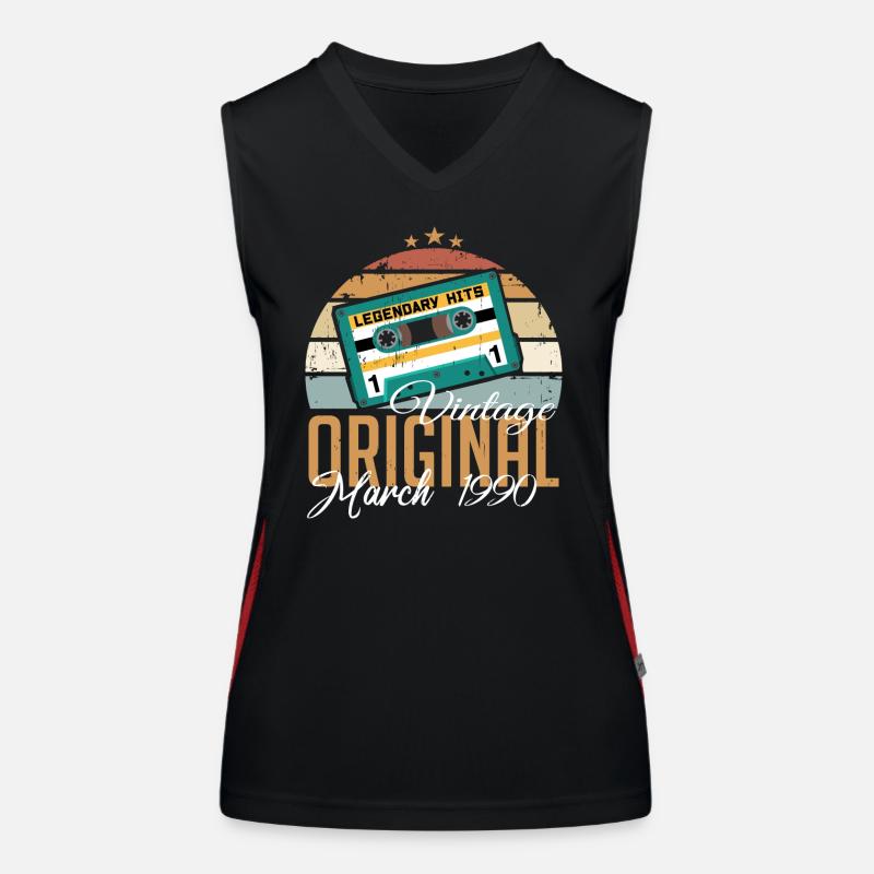 March 1990 - Birthday present Women's Functional Contrast Tank Top