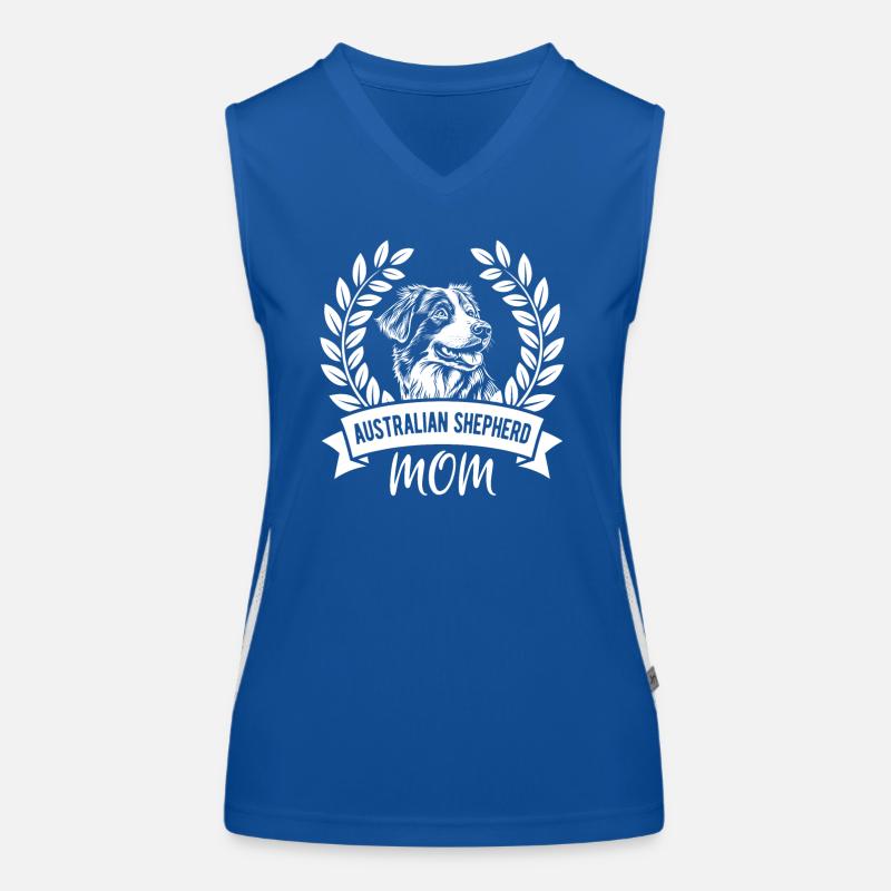 Australian Shepherd Mom - Dog Owner Women's Functional Contrast Tank Top
