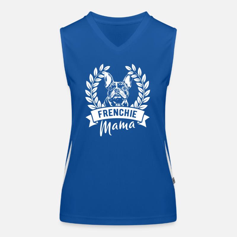 Frenchie Mama - Hundebesitzerin Funktionelles Kontrast-Tank Top für Frauen