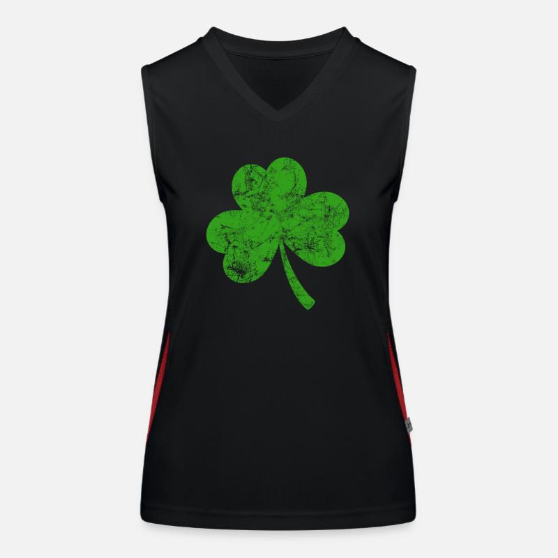 Trèfle - Saint-Patrick - Irlande Débardeur respirant contrasté Femme