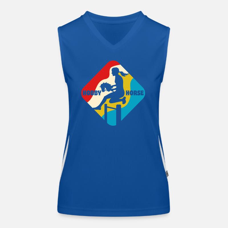 Cheval de loisir - Cheval de loisir - Équitation - Cadeau Débardeur respirant contrasté Femme
