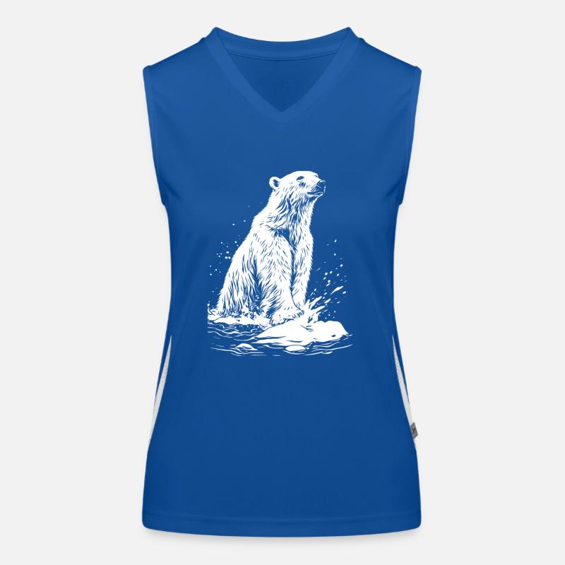 Ours blanc Débardeur respirant contrasté Femme