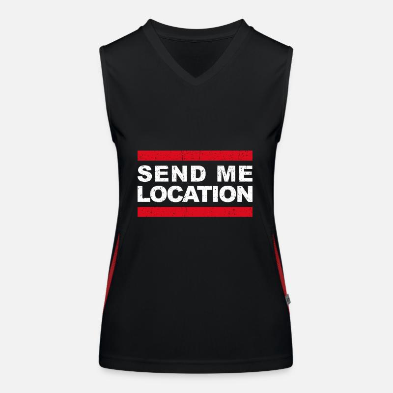 Envoyez-moi l’emplacement - Cool Meme Débardeur respirant contrasté Femme