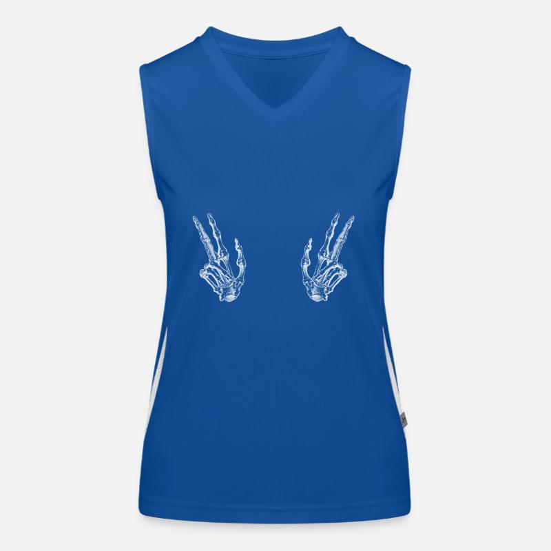 Skelett hand Viktory Funktionelles Kontrast-Tank Top für Frauen