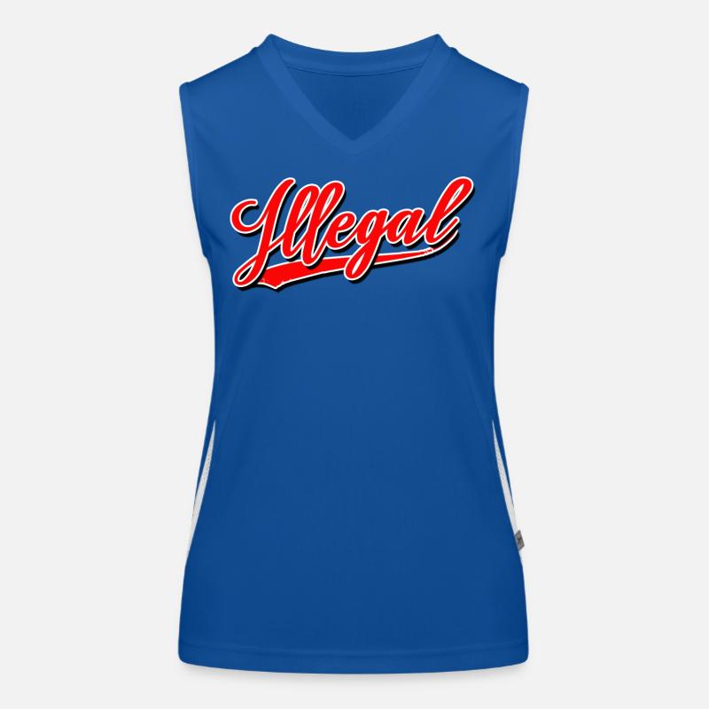 illegal gesetzlos gesetzwidrig ungesetzlich demo Funktionelles Kontrast-Tank Top für Frauen