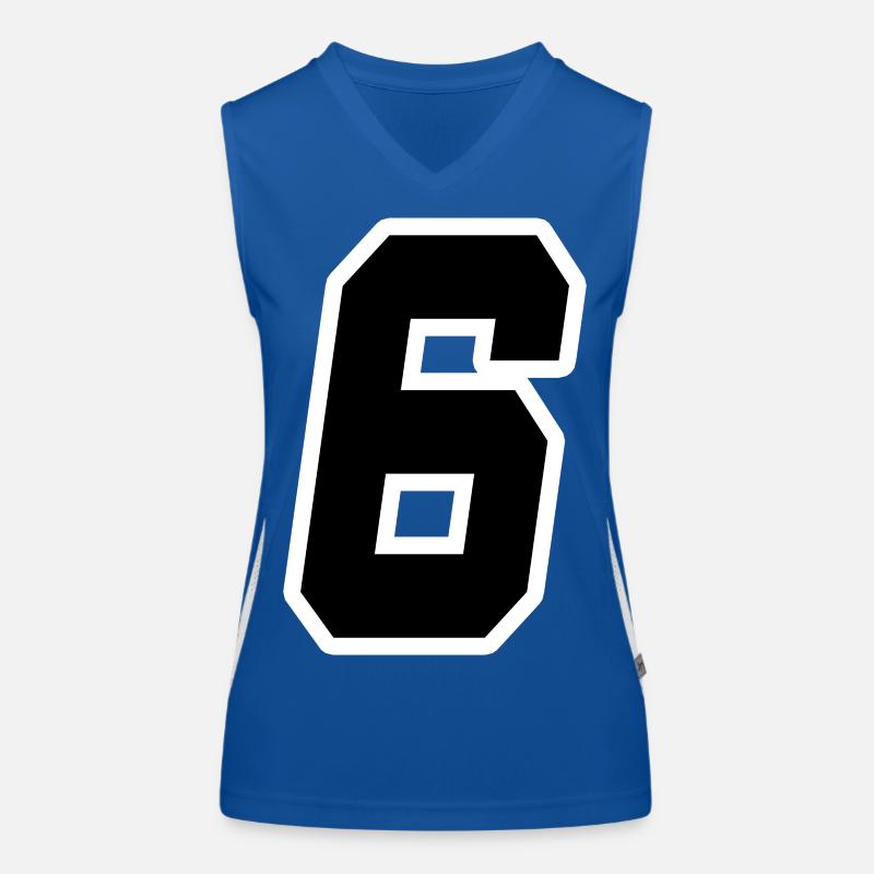 Nummer sechs 6 Funktionelles Kontrast-Tank Top für Frauen