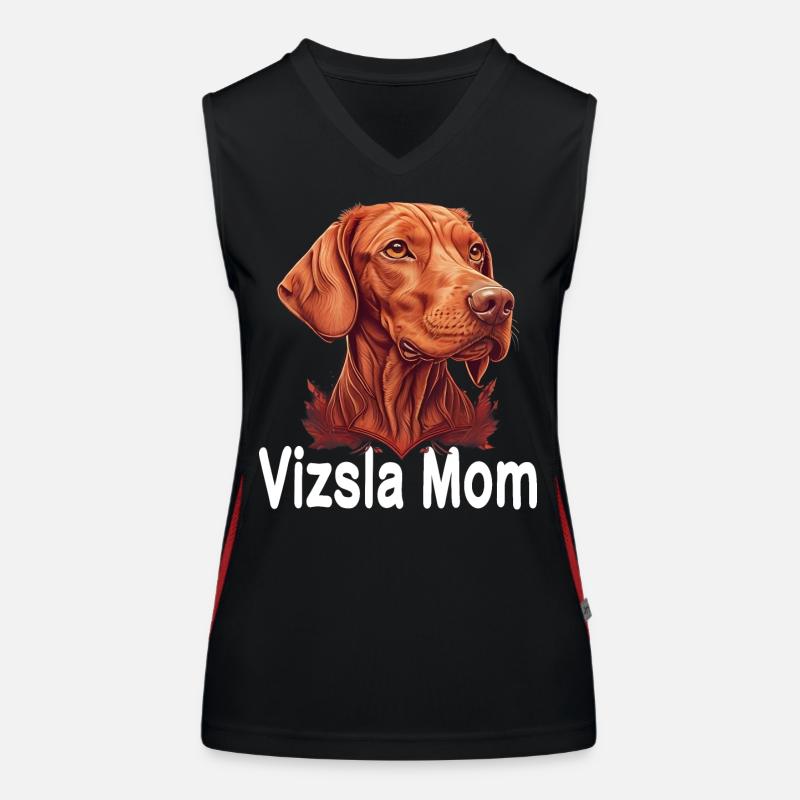 Vizsla Mom Funktionelles Kontrast-Tank Top für Frauen