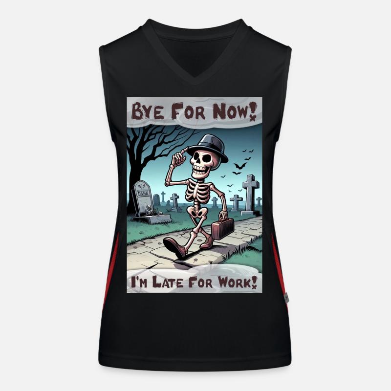 Bye for now! I'm late for work Funktionelles Kontrast-Tank Top für Frauen