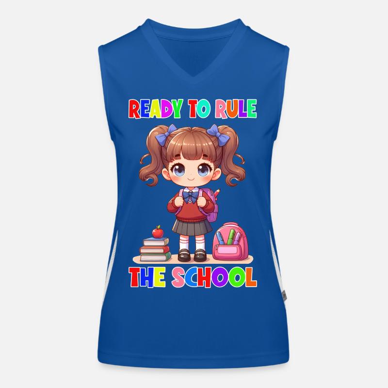 Ready to rule the school Funktionelles Kontrast-Tank Top für Frauen