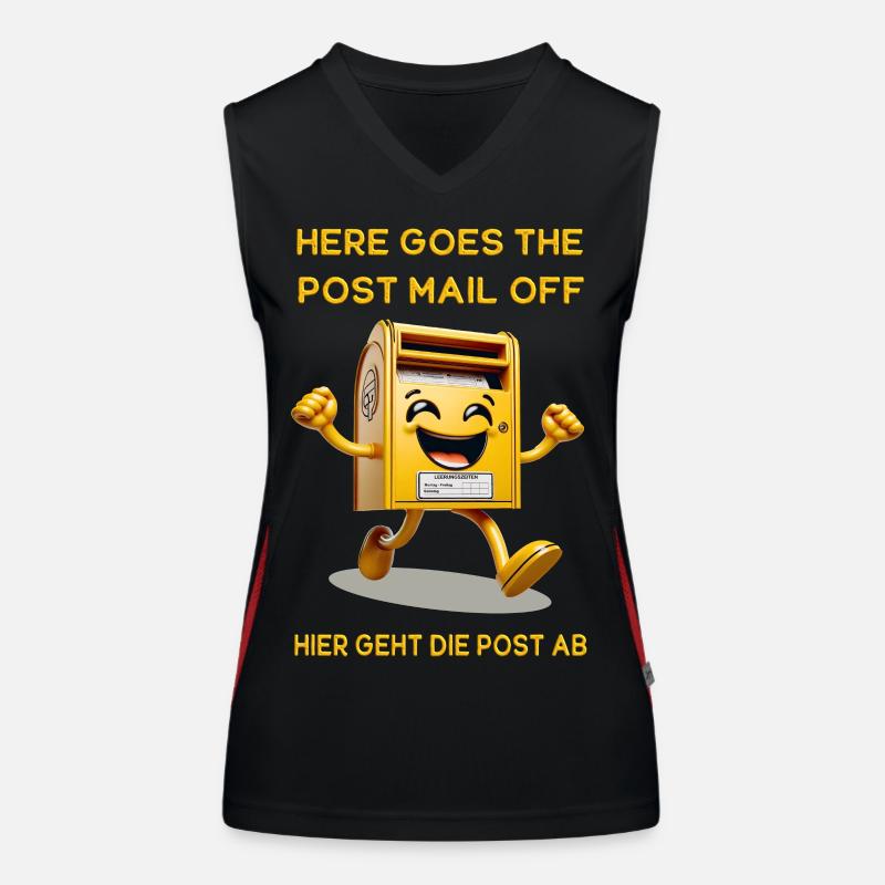 Voici le courrier postal. C’est là que va le courrier Débardeur respirant contrasté Femme