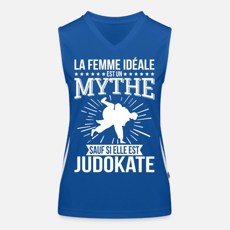 Die ideale Frau, ein Mythos, es sei denn, sie ist eine Judoka Funktionelles Kontrast-Tank Top für Frauen