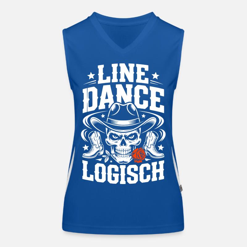 Line Dance Logical Skull Women's Functional Contrast Tank Top