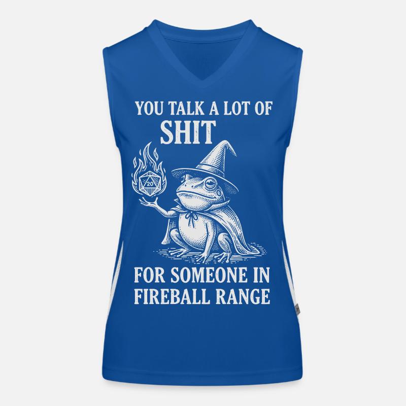 Fireball Range – RPG Magicien Grenouille Drôle Débardeur respirant contrasté Femme