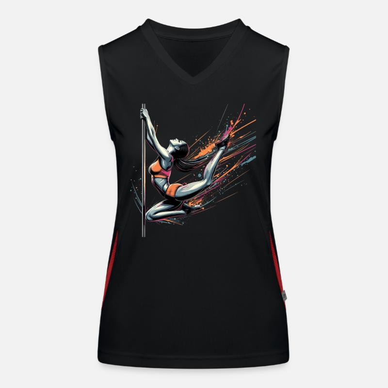 Pole Dance Dynamik Farben Geschenk Funktionelles Kontrast-Tank Top für Frauen